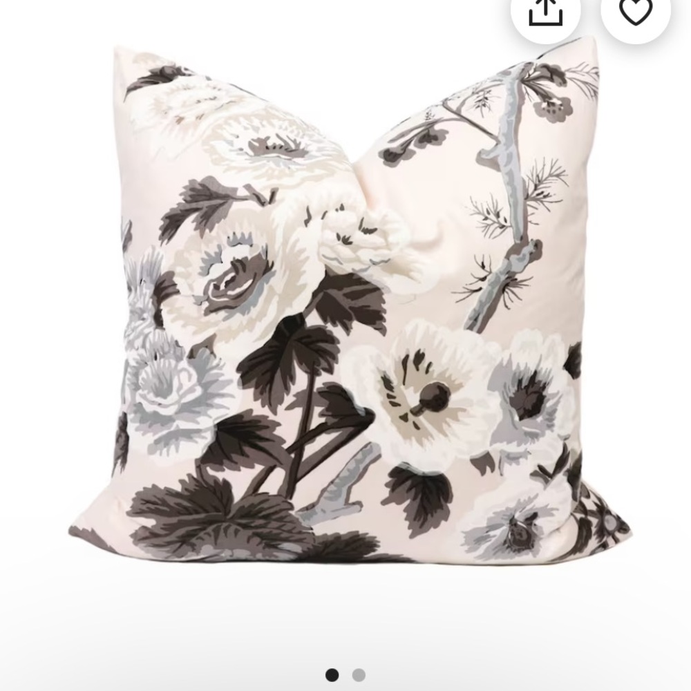 Schumacher pyne hollyhock (blush) pillow cover